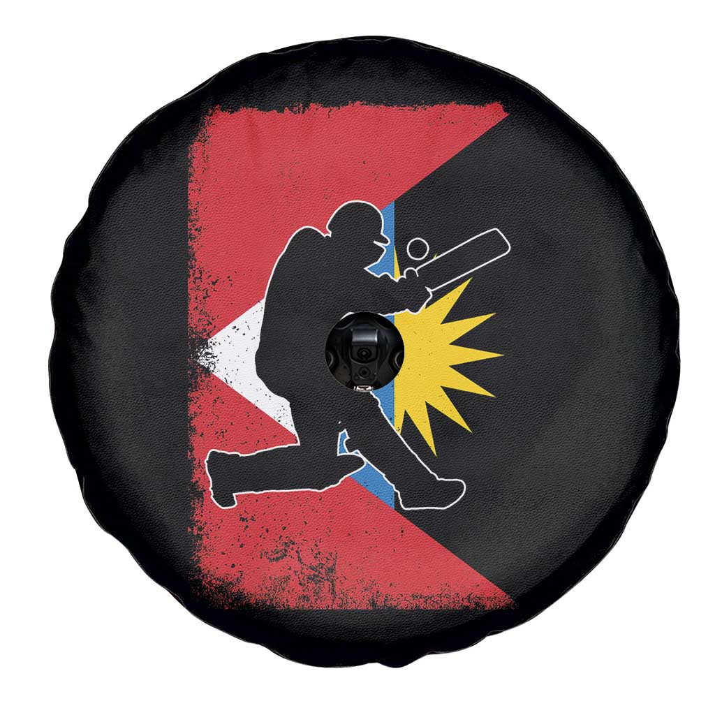 Antigua and Barbuda Cricket Spare Tire Cover Retro Vintage Sport Antiguan Flag West Indies Cricket Fan