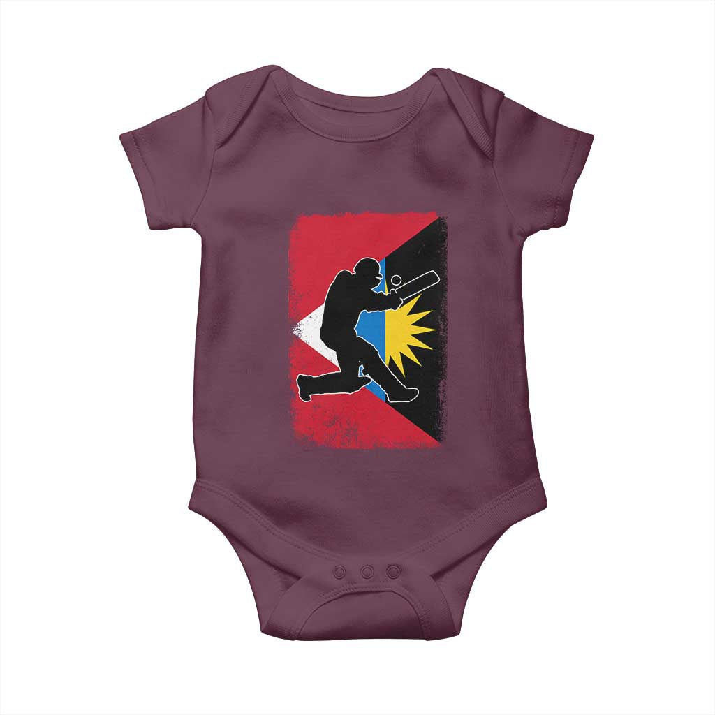 Antigua and Barbuda Cricket Baby Onesie Retro Vintage Sport Antiguan Flag West Indies Cricket Fan