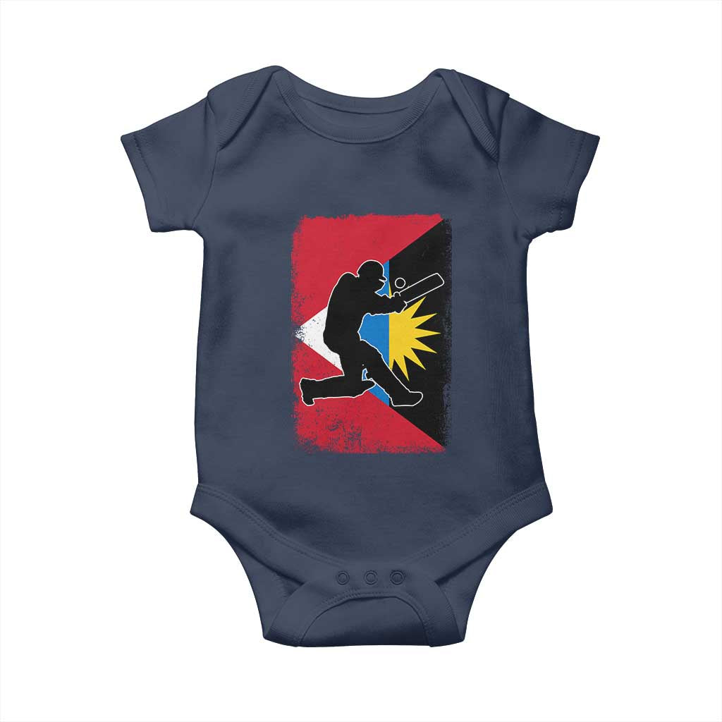Antigua and Barbuda Cricket Baby Onesie Retro Vintage Sport Antiguan Flag West Indies Cricket Fan