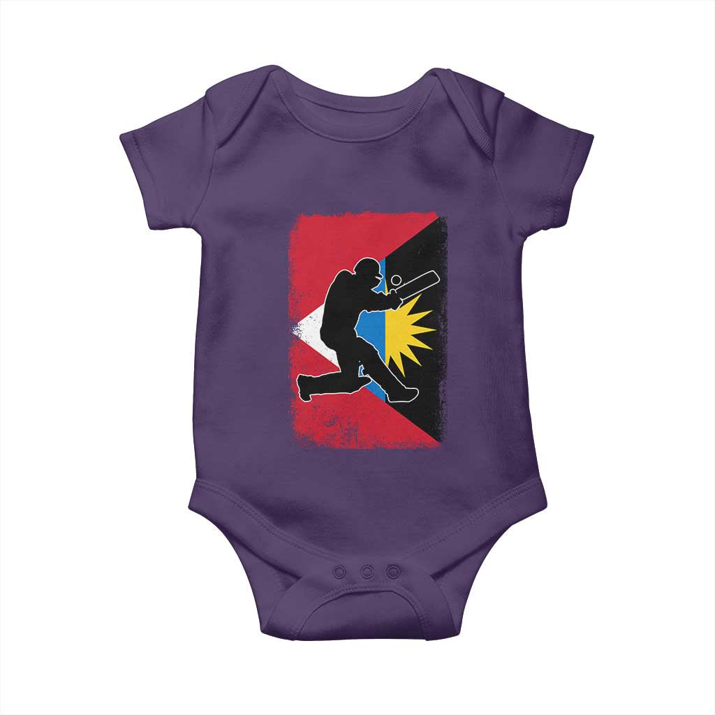 Antigua and Barbuda Cricket Baby Onesie Retro Vintage Sport Antiguan Flag West Indies Cricket Fan
