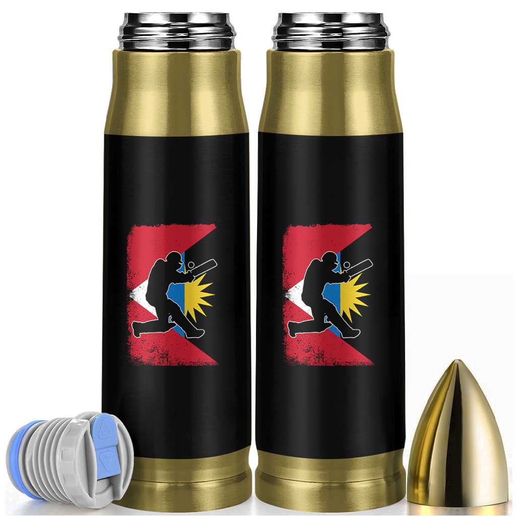Antigua and Barbuda Cricket Bullet Tumbler Retro Vintage Sport Antiguan Flag West Indies Cricket Fan