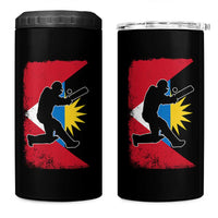 Antigua and Barbuda Cricket 4 in 1 Can Cooler Tumbler Retro Vintage Sport Antiguan Flag West Indies Cricket Fan