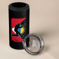 Antigua and Barbuda Cricket 4 in 1 Can Cooler Tumbler Retro Vintage Sport Antiguan Flag West Indies Cricket Fan