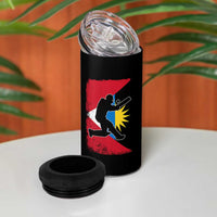 Antigua and Barbuda Cricket 4 in 1 Can Cooler Tumbler Retro Vintage Sport Antiguan Flag West Indies Cricket Fan