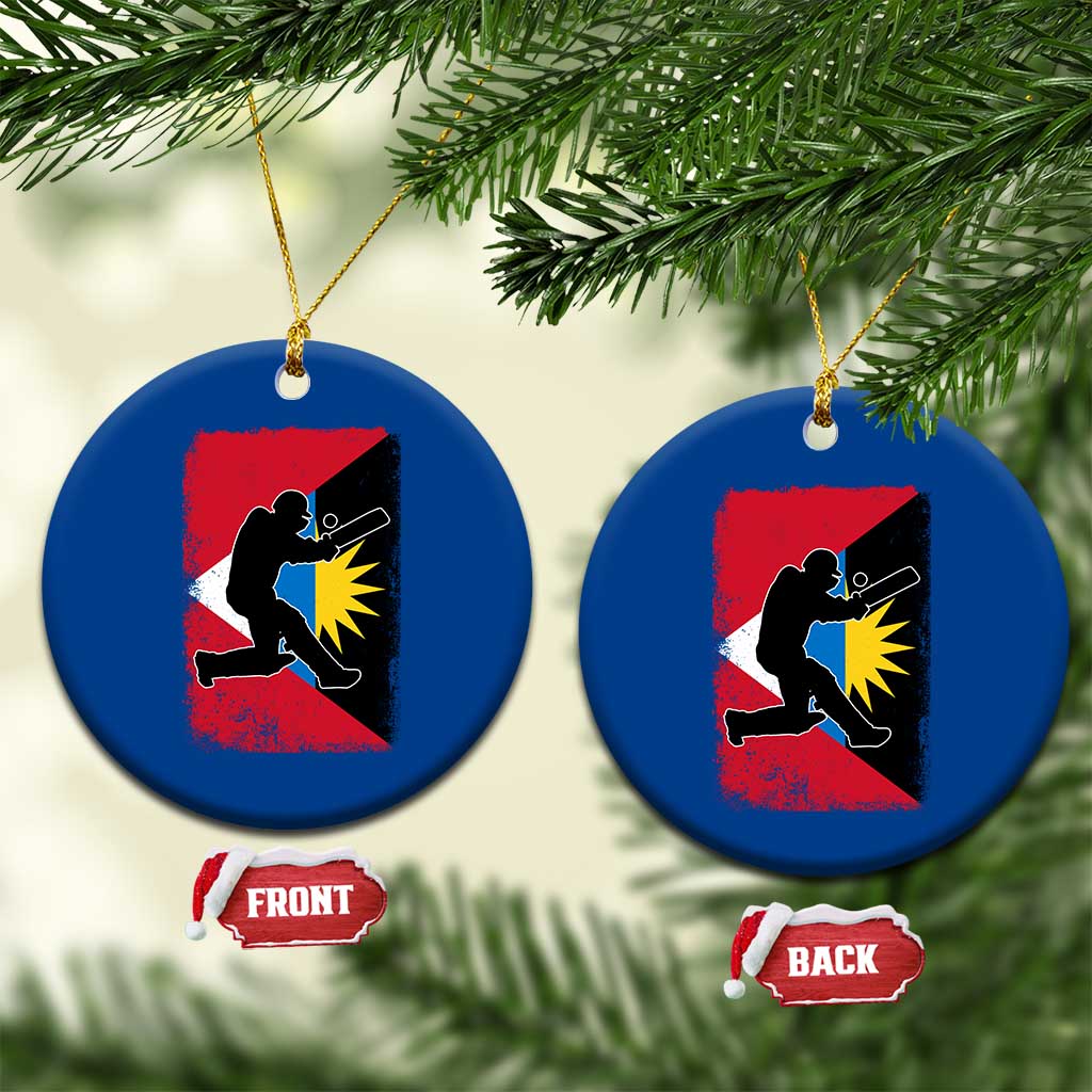 Antigua and Barbuda Cricket Ceramic Ornament Retro Vintage Sport Antiguan Flag West Indies Cricket Fan