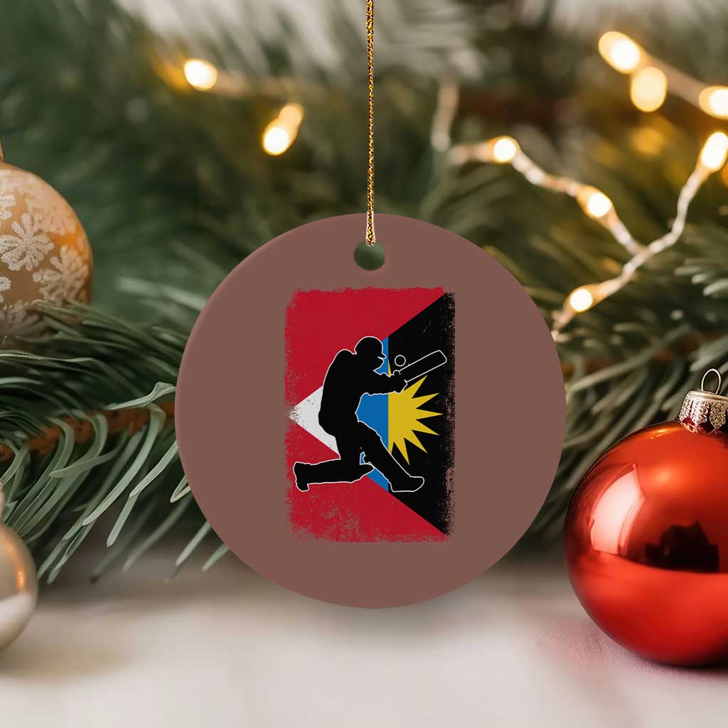 Antigua and Barbuda Cricket Ceramic Ornament Retro Vintage Sport Antiguan Flag West Indies Cricket Fan