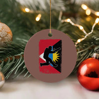 Antigua and Barbuda Cricket Ceramic Ornament Retro Vintage Sport Antiguan Flag West Indies Cricket Fan