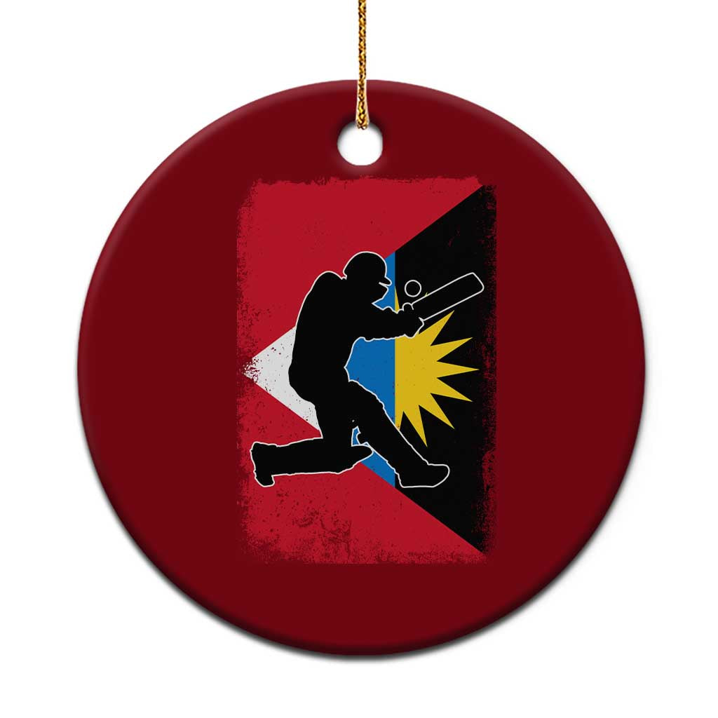 Antigua and Barbuda Cricket Ceramic Ornament Retro Vintage Sport Antiguan Flag West Indies Cricket Fan