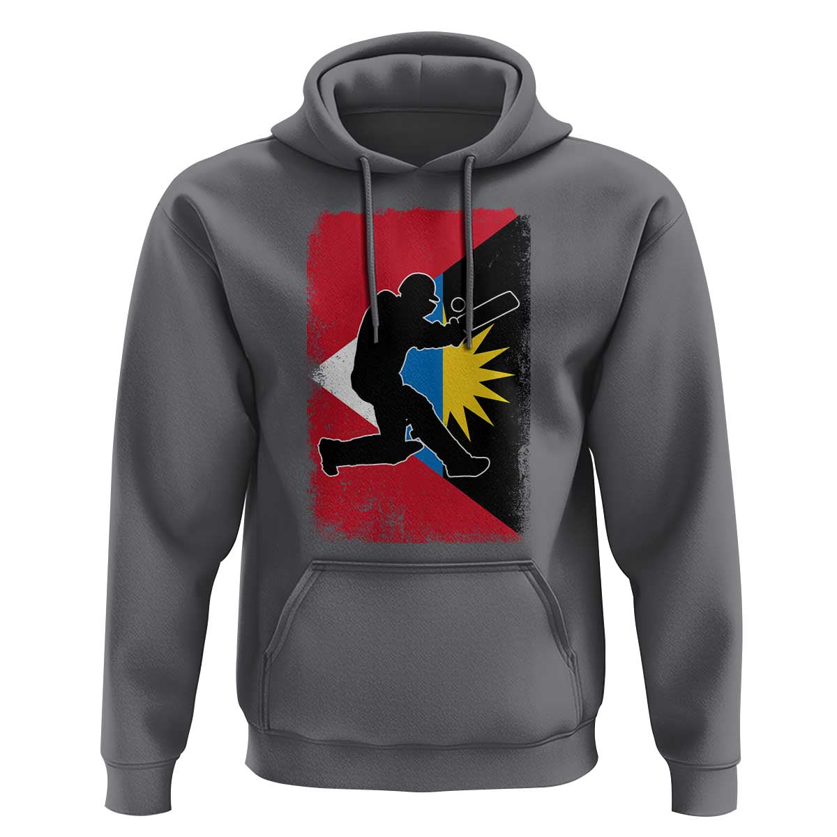 Antigua and Barbuda Cricket Hoodie Retro Vintage Sport Antiguan Flag West Indies Cricket Fan