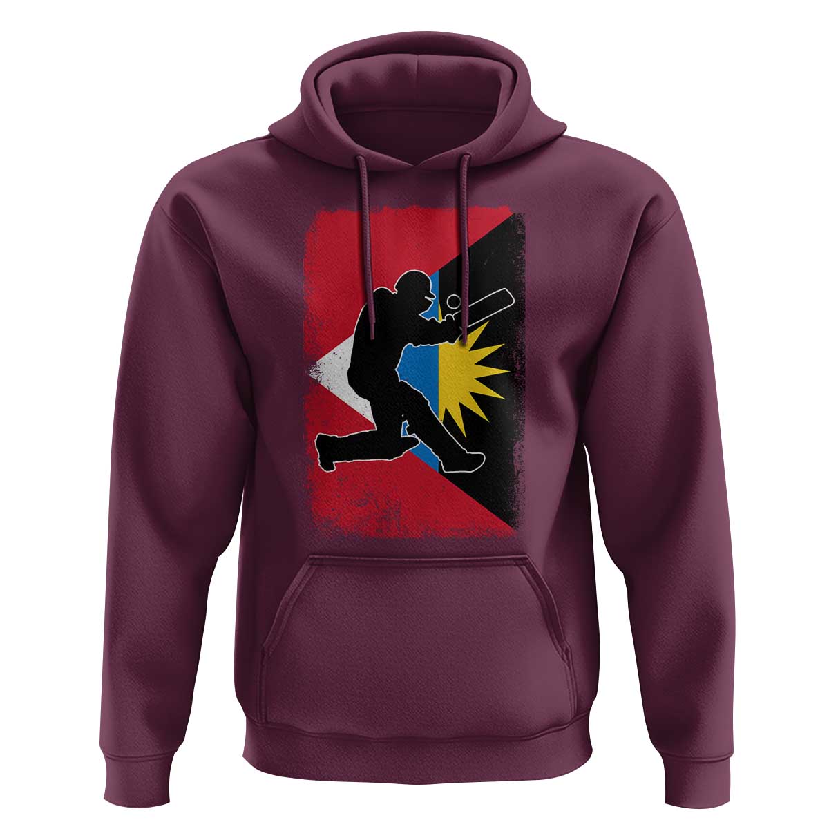 Antigua and Barbuda Cricket Hoodie Retro Vintage Sport Antiguan Flag West Indies Cricket Fan
