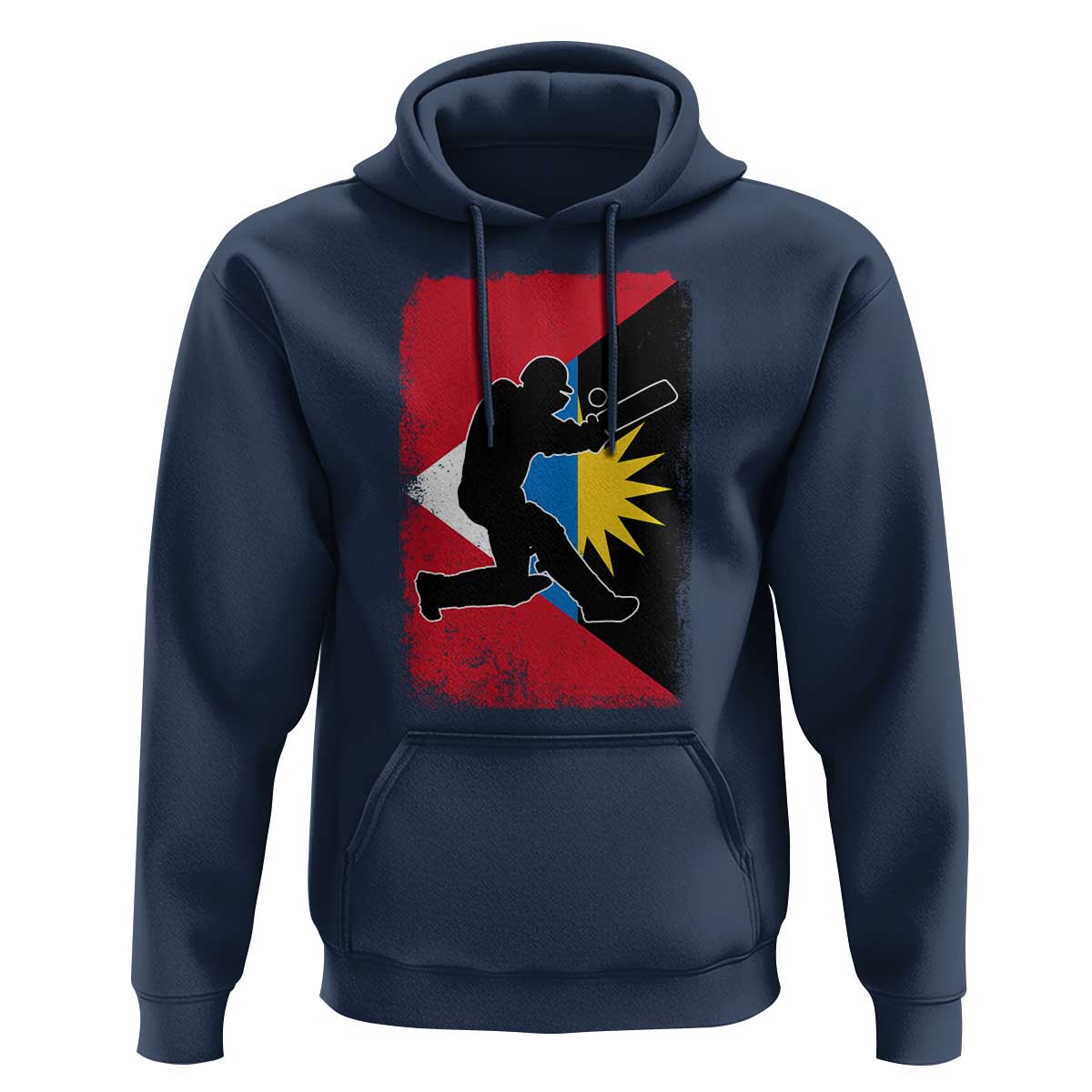 Antigua and Barbuda Cricket Hoodie Retro Vintage Sport Antiguan Flag West Indies Cricket Fan