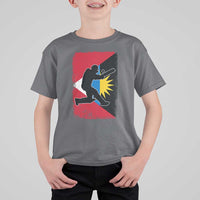 Antigua and Barbuda Cricket T Shirt For Kid Retro Vintage Sport Antiguan Flag West Indies Cricket Fan