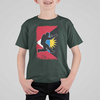 Antigua and Barbuda Cricket T Shirt For Kid Retro Vintage Sport Antiguan Flag West Indies Cricket Fan