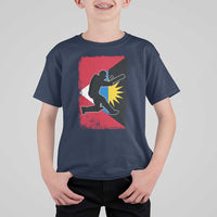 Antigua and Barbuda Cricket T Shirt For Kid Retro Vintage Sport Antiguan Flag West Indies Cricket Fan
