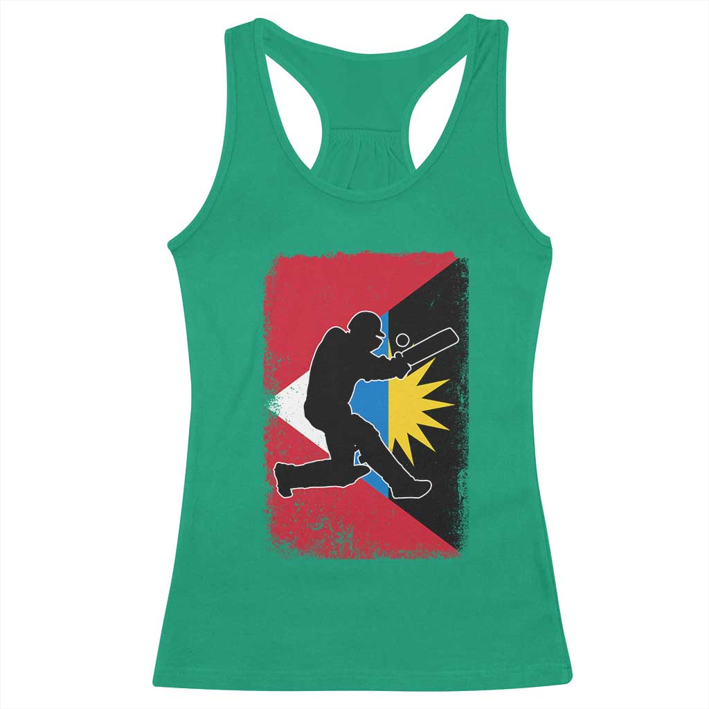 Antigua and Barbuda Cricket Racerback Tank Top Retro Vintage Sport Antiguan Flag West Indies Cricket Fan