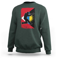 Antigua and Barbuda Cricket Sweatshirt Retro Vintage Sport Antiguan Flag West Indies Cricket Fan
