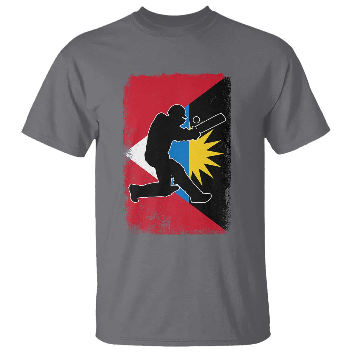 Antigua and Barbuda Cricket T Shirt Retro Vintage Sport Antiguan Flag West Indies Cricket Fan