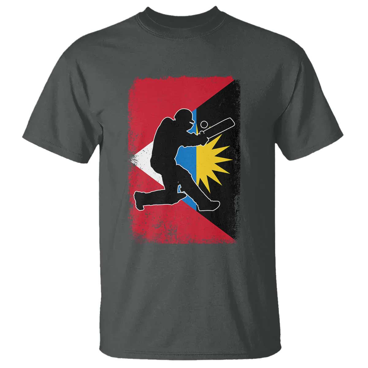 Antigua and Barbuda Cricket T Shirt Retro Vintage Sport Antiguan Flag West Indies Cricket Fan