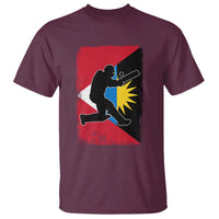 Antigua and Barbuda Cricket T Shirt Retro Vintage Sport Antiguan Flag West Indies Cricket Fan