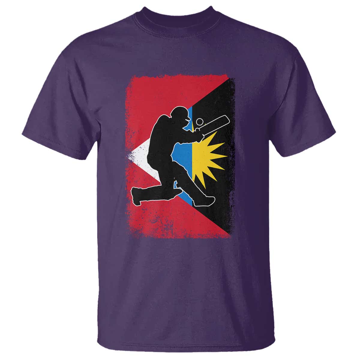 Antigua and Barbuda Cricket T Shirt Retro Vintage Sport Antiguan Flag West Indies Cricket Fan