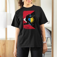 Antigua and Barbuda Cricket T Shirt For Women Retro Vintage Sport Antiguan Flag West Indies Cricket Fan
