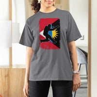 Antigua and Barbuda Cricket T Shirt For Women Retro Vintage Sport Antiguan Flag West Indies Cricket Fan