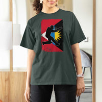 Antigua and Barbuda Cricket T Shirt For Women Retro Vintage Sport Antiguan Flag West Indies Cricket Fan
