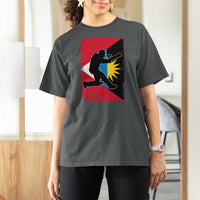 Antigua and Barbuda Cricket T Shirt For Women Retro Vintage Sport Antiguan Flag West Indies Cricket Fan