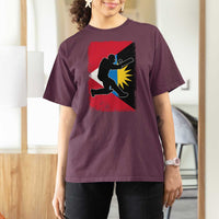 Antigua and Barbuda Cricket T Shirt For Women Retro Vintage Sport Antiguan Flag West Indies Cricket Fan