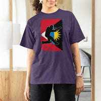 Antigua and Barbuda Cricket T Shirt For Women Retro Vintage Sport Antiguan Flag West Indies Cricket Fan