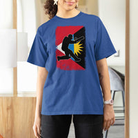 Antigua and Barbuda Cricket T Shirt For Women Retro Vintage Sport Antiguan Flag West Indies Cricket Fan