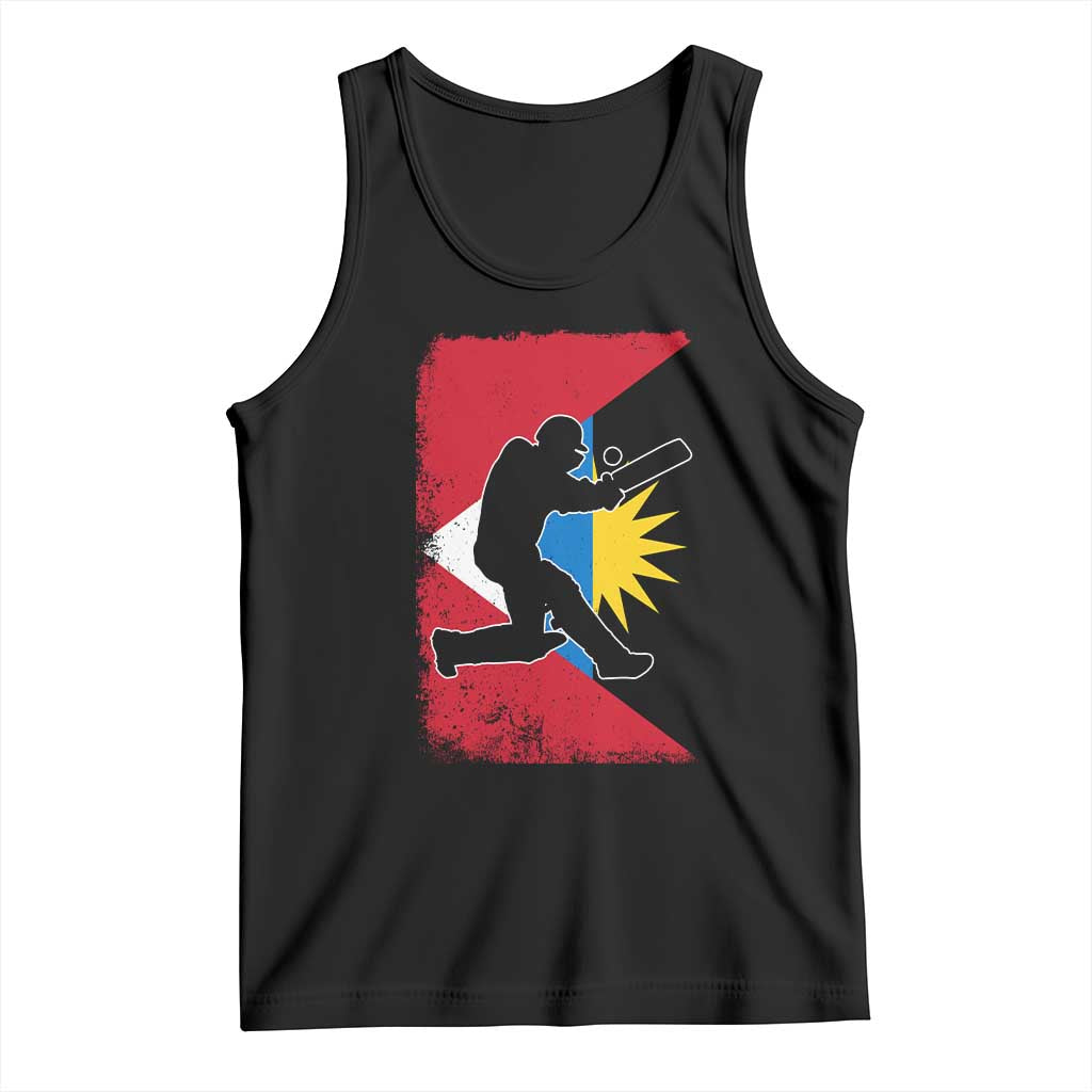 Antigua and Barbuda Cricket Tank Top Retro Vintage Sport Antiguan Flag West Indies Cricket Fan