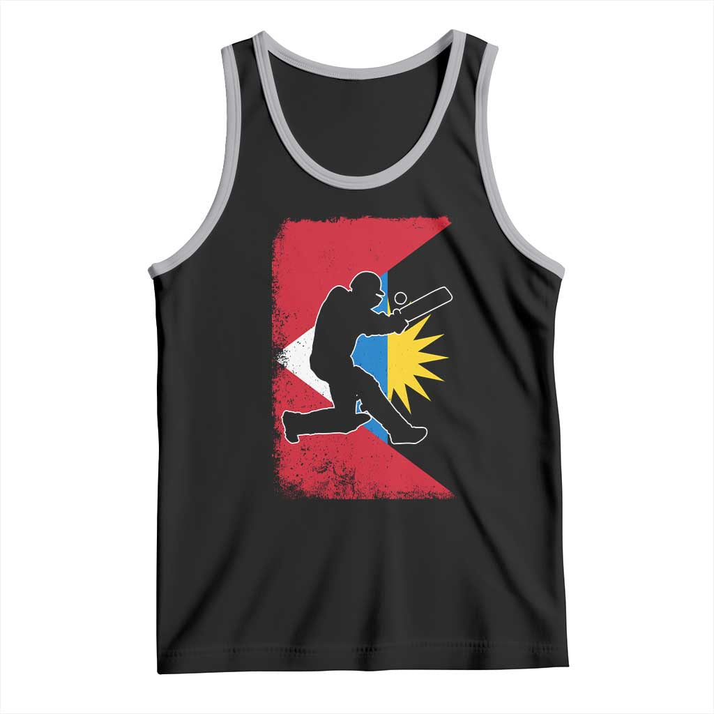 Antigua and Barbuda Cricket Tank Top Retro Vintage Sport Antiguan Flag West Indies Cricket Fan