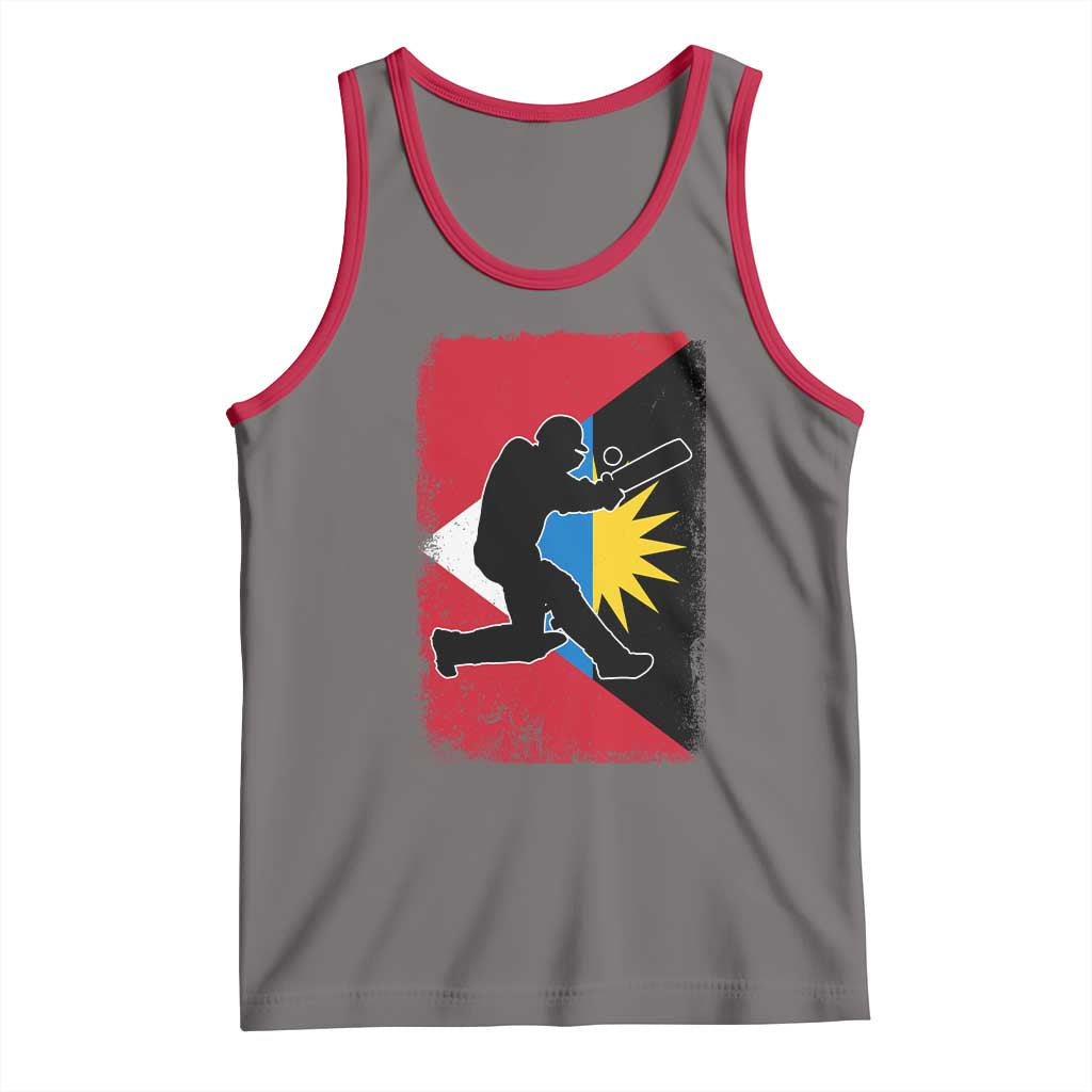Antigua and Barbuda Cricket Tank Top Retro Vintage Sport Antiguan Flag West Indies Cricket Fan