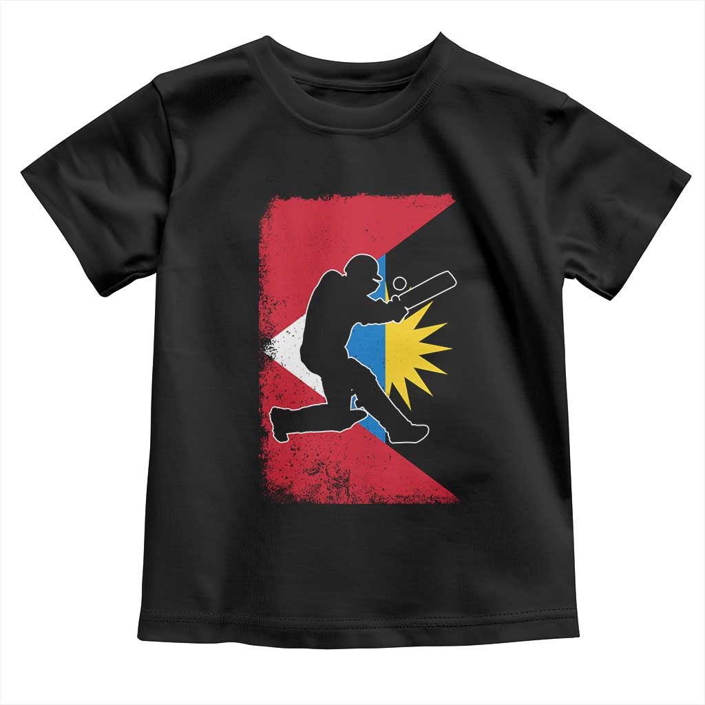 Antigua and Barbuda Cricket Toddler T Shirt Retro Vintage Sport Antiguan Flag West Indies Cricket Fan