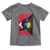 Antigua and Barbuda Cricket Toddler T Shirt Retro Vintage Sport Antiguan Flag West Indies Cricket Fan