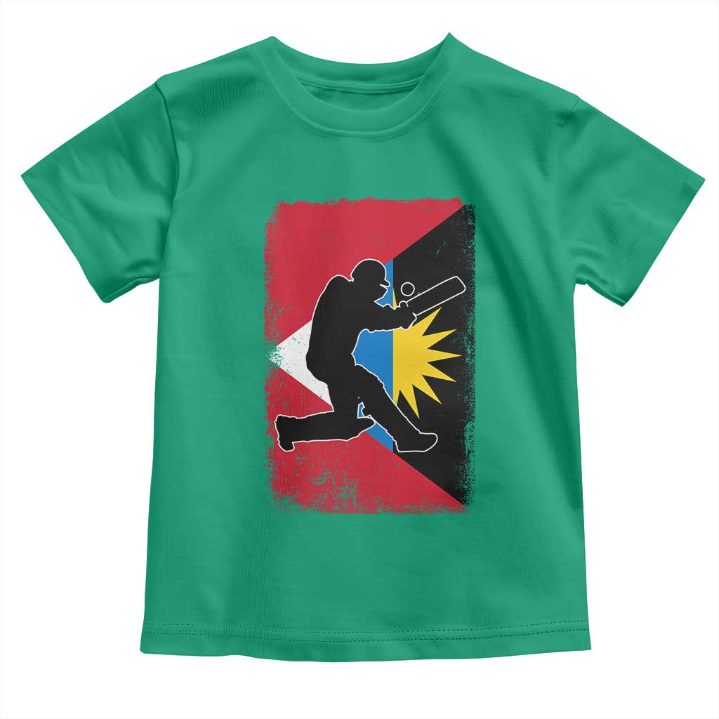 Antigua and Barbuda Cricket Toddler T Shirt Retro Vintage Sport Antiguan Flag West Indies Cricket Fan