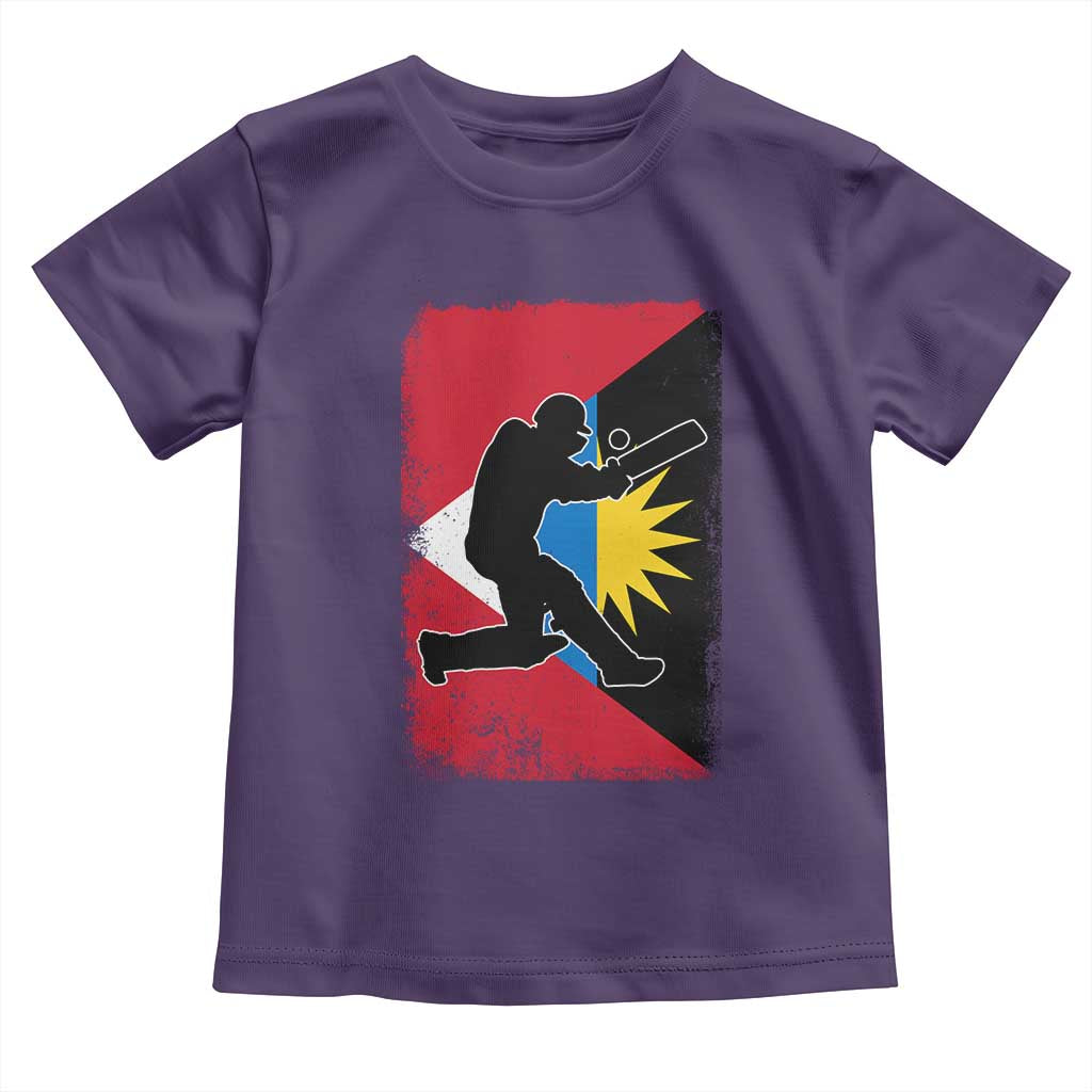 Antigua and Barbuda Cricket Toddler T Shirt Retro Vintage Sport Antiguan Flag West Indies Cricket Fan