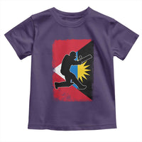 Antigua and Barbuda Cricket Toddler T Shirt Retro Vintage Sport Antiguan Flag West Indies Cricket Fan