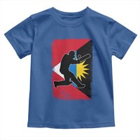 Antigua and Barbuda Cricket Toddler T Shirt Retro Vintage Sport Antiguan Flag West Indies Cricket Fan