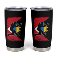 Antigua and Barbuda Cricket Tumbler Cup Retro Vintage Sport Antiguan Flag West Indies Cricket Fan