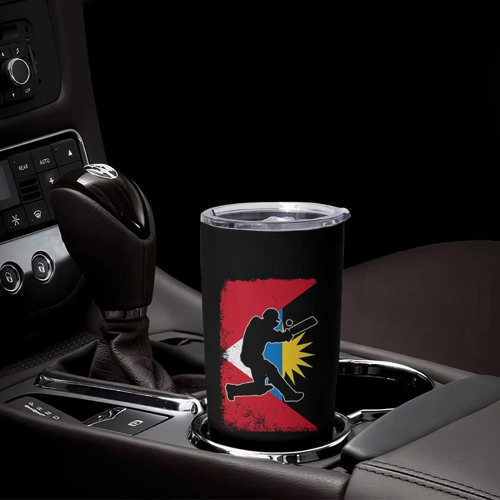Antigua and Barbuda Cricket Tumbler Cup Retro Vintage Sport Antiguan Flag West Indies Cricket Fan