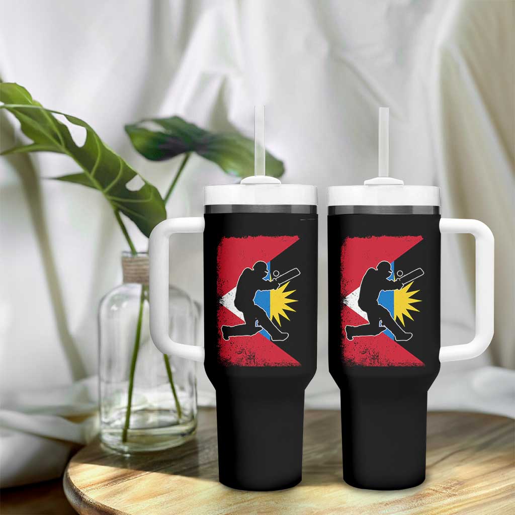 Antigua and Barbuda Cricket Tumbler With Handle Retro Vintage Sport Antiguan Flag West Indies Cricket Fan