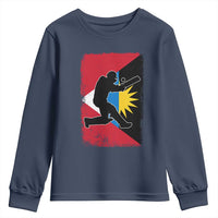 Antigua and Barbuda Cricket Youth Sweatshirt Retro Vintage Sport Antiguan Flag West Indies Cricket Fan