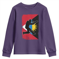Antigua and Barbuda Cricket Youth Sweatshirt Retro Vintage Sport Antiguan Flag West Indies Cricket Fan