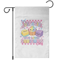 Just A Girl Who Loves Squishies Garden Flag Cute Kawaii Dumpling Graphic Coquette Bow Girls