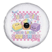 Just A Girl Who Loves Squishies Spare Tire Cover Cute Kawaii Dumpling Graphic Coquette Bow Girls