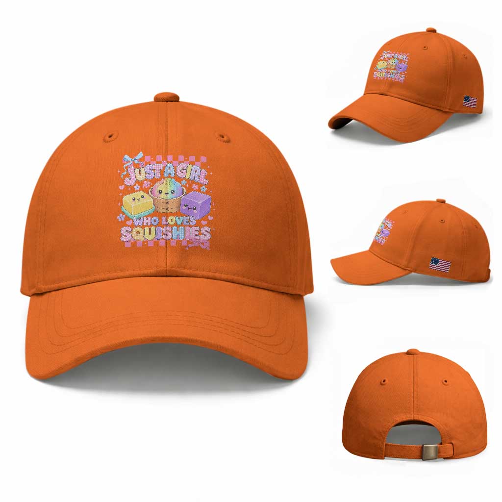 Just A Girl Who Loves Squishies Baseball Cap Cute Kawaii Dumpling Graphic Coquette Bow Girls