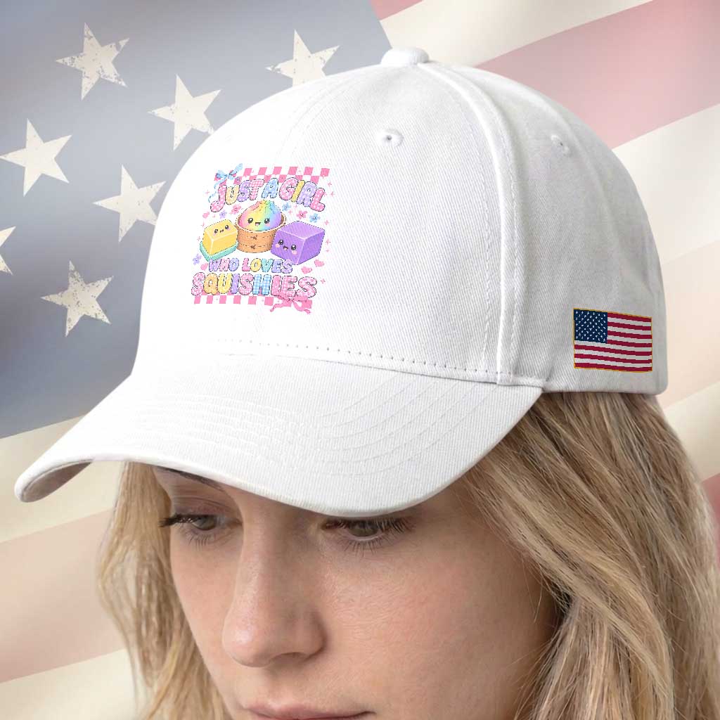 Just A Girl Who Loves Squishies Baseball Cap Cute Kawaii Dumpling Graphic Coquette Bow Girls