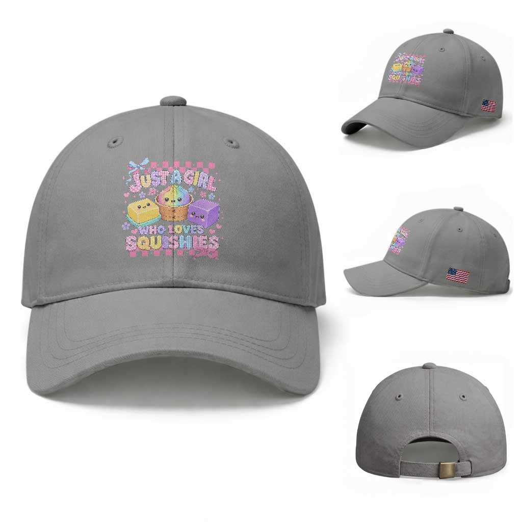 Just A Girl Who Loves Squishies Baseball Cap Cute Kawaii Dumpling Graphic Coquette Bow Girls